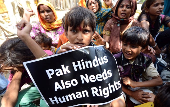 Refugee Hindus demanding Indian citizenship
